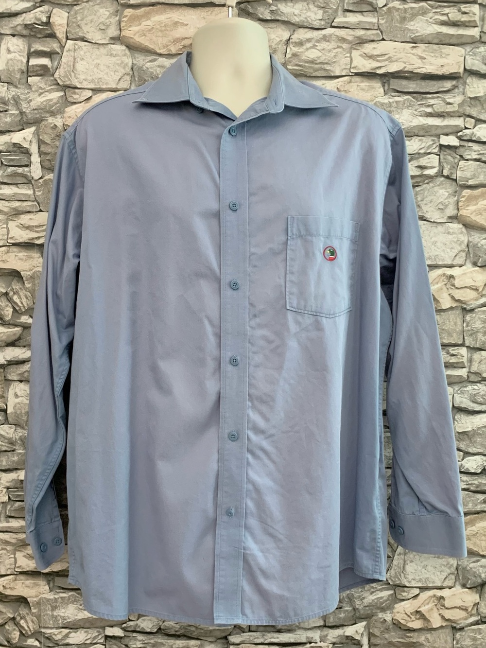 #04 Duck Head Wrinkle Resistant Light Blue Collared Button Down Shirt Casual Top